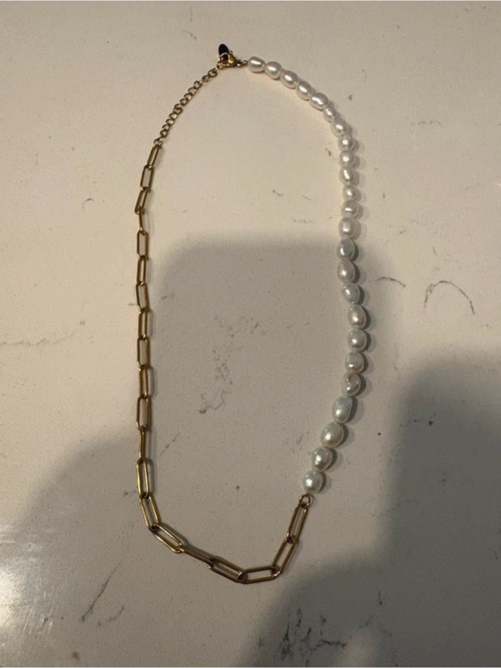 Atolea Mykonos Gold and Pearl necklace